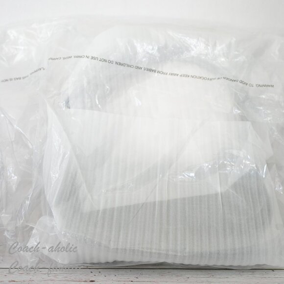 NWT Coach CM079 Leather Ashton Baguette shoulder bag Silver Black *SEALED* - Picture 10 of 10